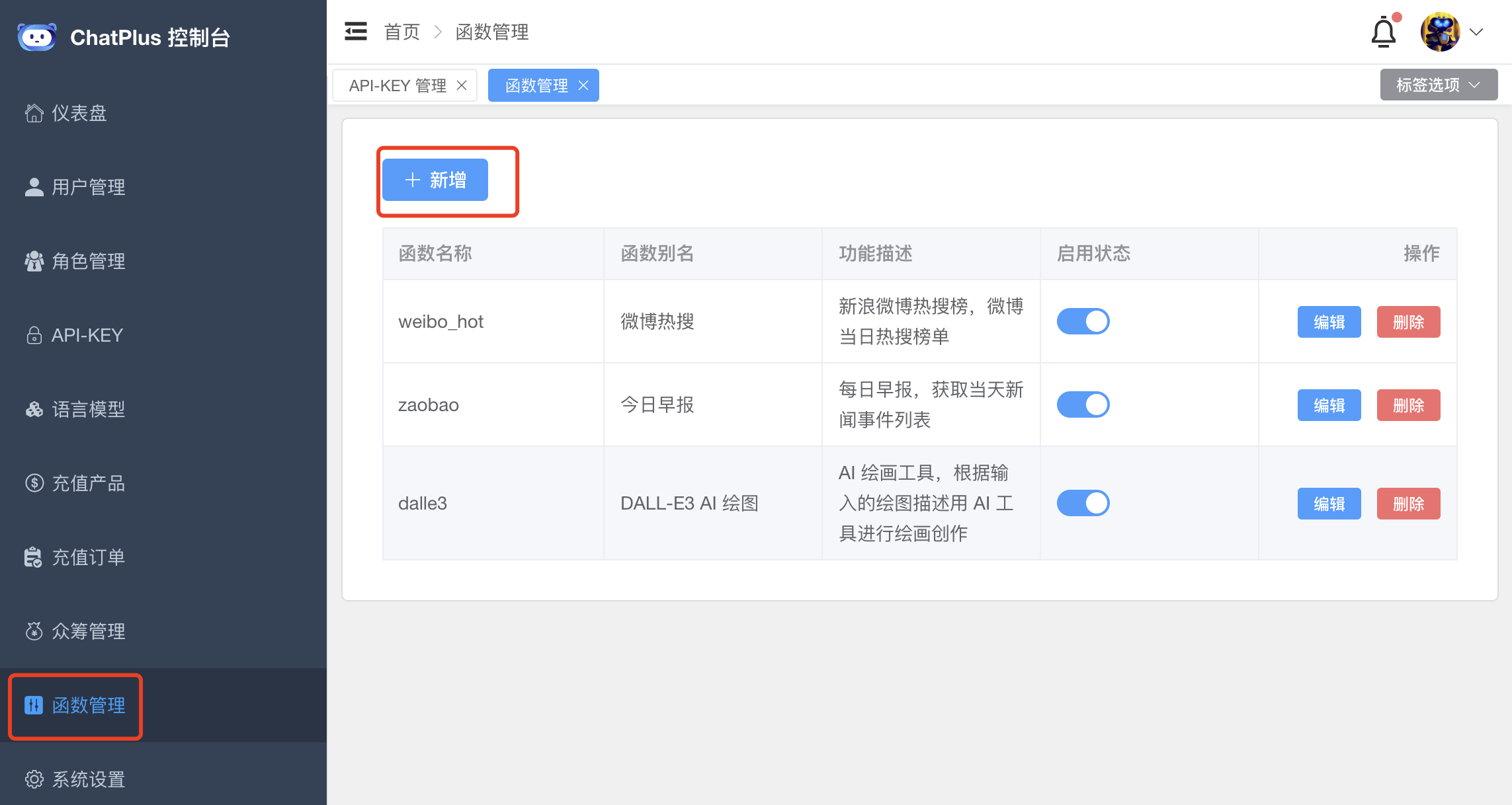 函数管理